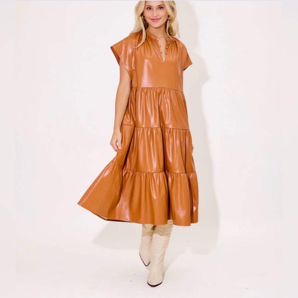 Alden Adair pippa Terracotta Midi Dress - Picture 3 of 7
